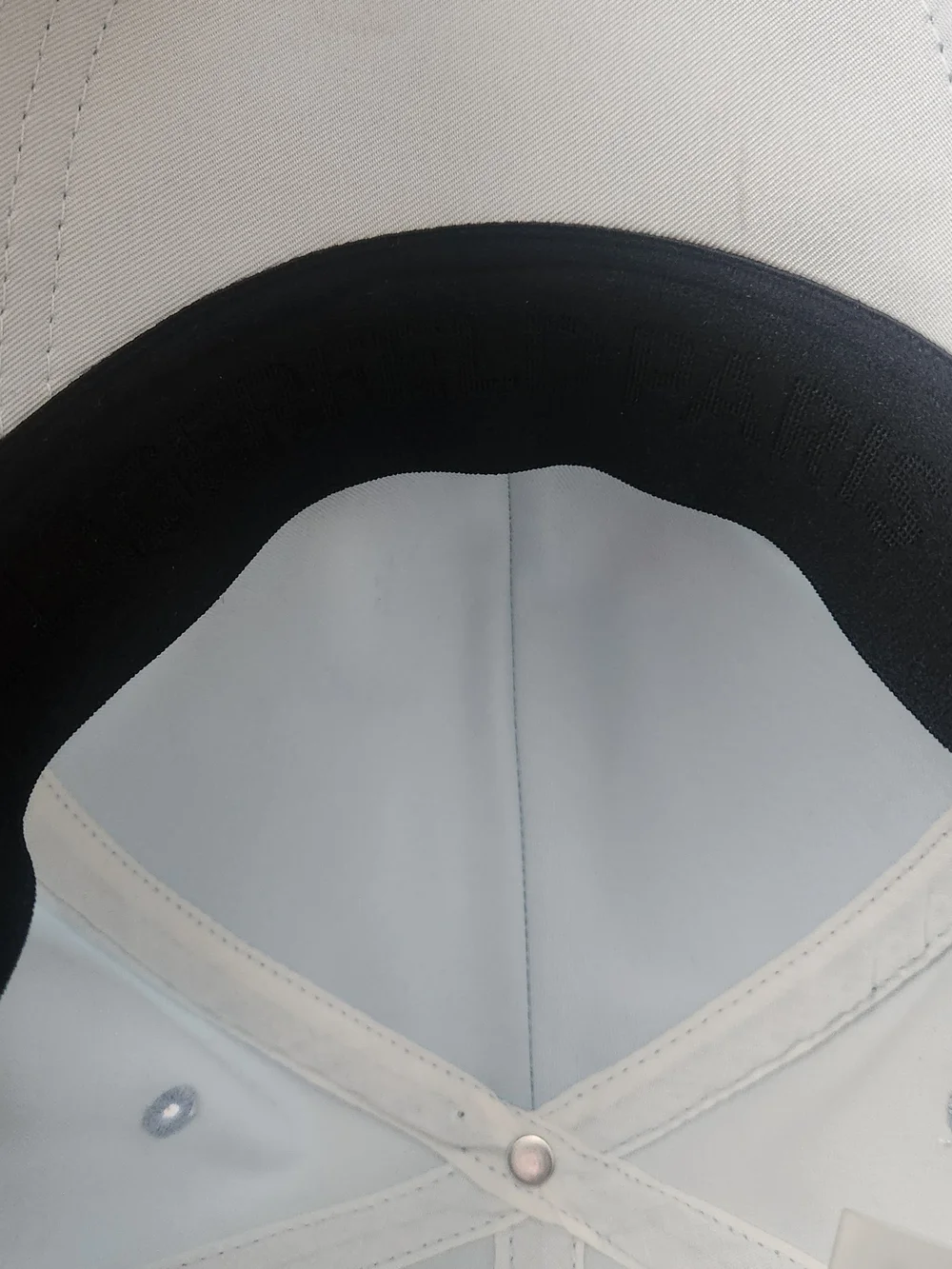 Karl Lagerfeld Adult Pale Blue Baseball Cap With Embroidered Characters